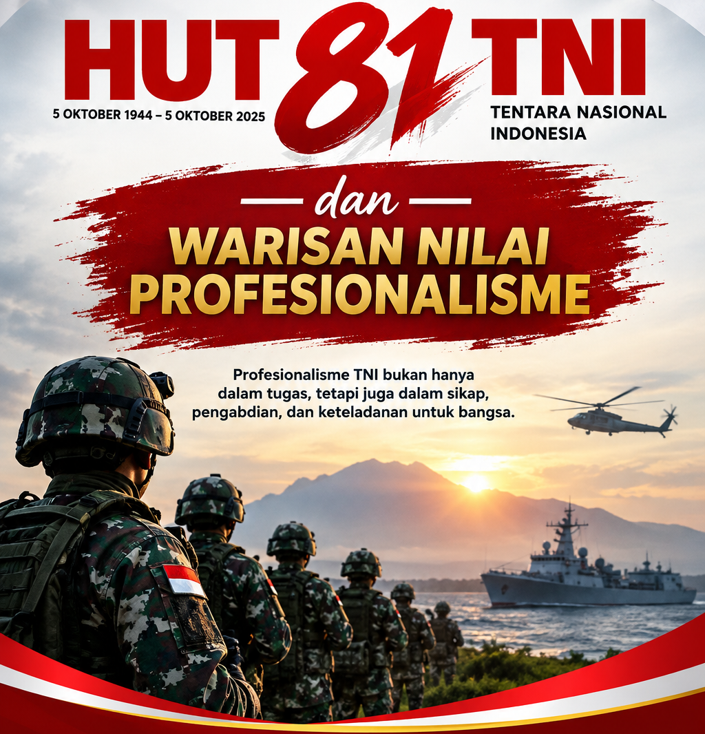HUT 81 TNI dan Warisan Nilai Profesionalisme